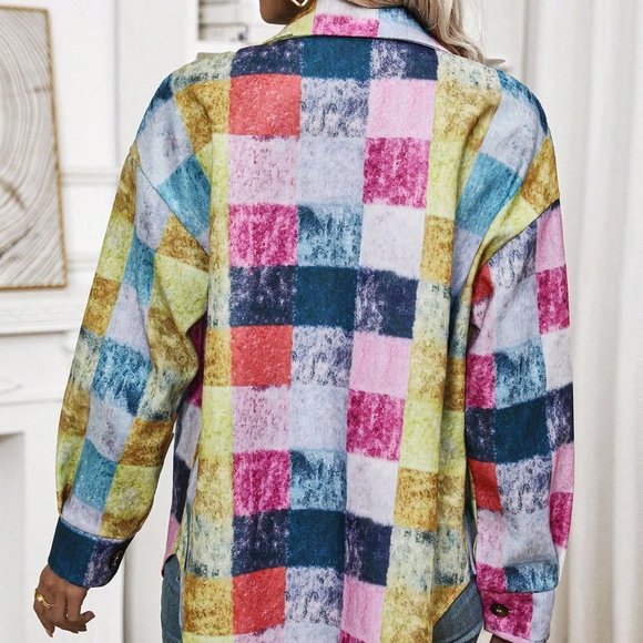 Multicolor Casual Women's Regular Fit Jacket With Colorful Pocket Design - Picture 2 of 5